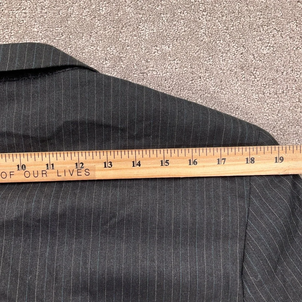 Brooks Brothers Saxxon 1818‎ Regent Suit Mens 42R 37W 29L Gray Blue Pinstripe